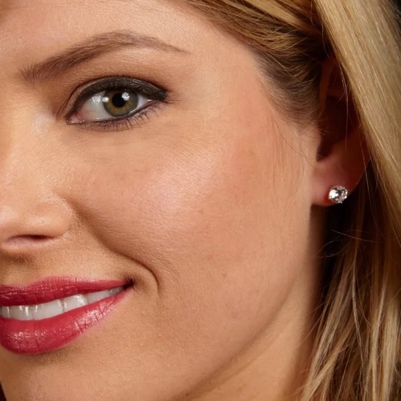 ONELEFT🎉4Ct Diamond 14K White Gold Screwback Stud - Picture 4 of 4